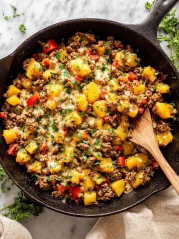 Mexican Ground Beef and Potato Skillet Recipe