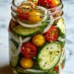 Marinated Cucumber, Onion, and Tomato Salad Recipe