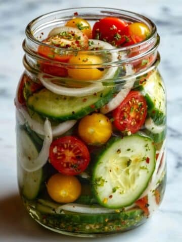 Marinated Cucumber, Onion, and Tomato Salad Recipe