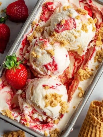 Strawberry Cheesecake Ice Cream (No Churn) Recipe