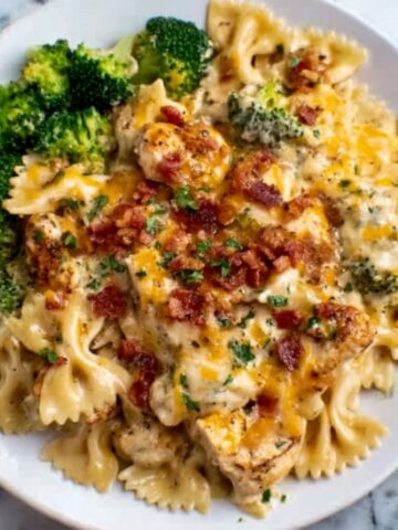 Cowboy Butter Lemon Bowtie Chicken with Broccoli Recipe