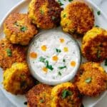 Yellow Squash Tots with Lemon Parsley Yogurt Dip Recipe