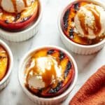 Grilled Peaches with Bourbon Caramel Sauce Recipe
