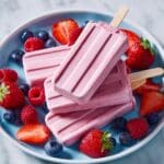 Homemade Yogurt Berry Honey Popsicles Recipe