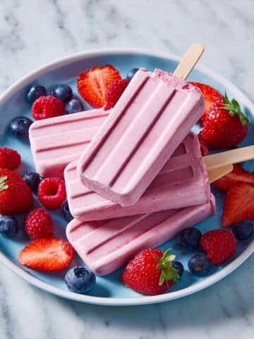 Homemade Yogurt Berry Honey Popsicles Recipe