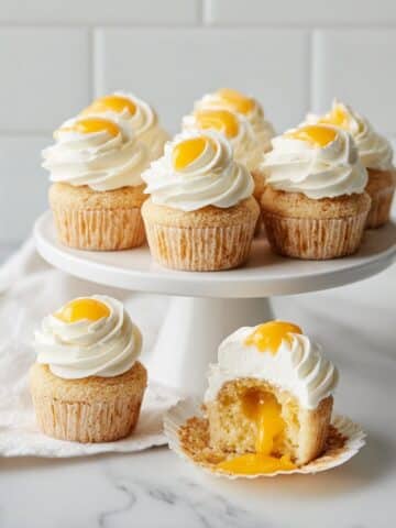 Mango Cupcakes with Mango Coulis and Mango Italian Meringue Buttercream Recipe