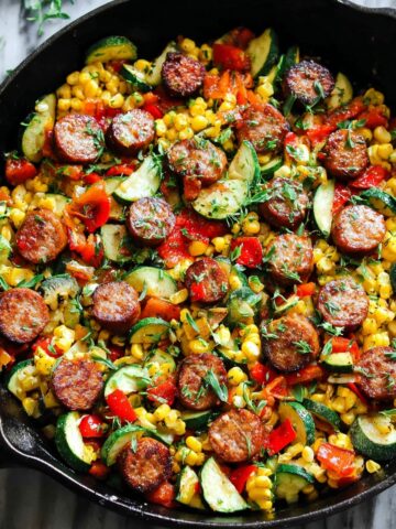 Sausage and Veggies Skillet - 30 Minute One-Pan Meal Recipe