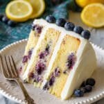 Lemon Blueberry Cake with Cream Cheese Frosting Recipe
