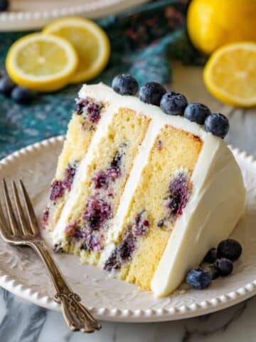 Lemon Blueberry Cake with Cream Cheese Frosting Recipe