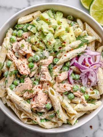 Tuna Pasta Salad with Avocado and Dill Recipe