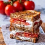 Tomato Sandwich with Parmesan Garlic Spread Recipe