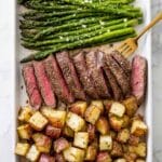 Parmesan Crusted Steak and Potato Sheet Pan Dinner Recipe