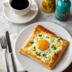 Eggs in Puff Pastry with Cheddar and Green Onions Recipe