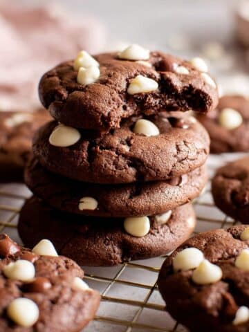 Chocolate Cake Mix Cookies with White Chocolate Chips Recipe