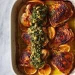 Roasted Chicken Thighs with Olives, Herbs, and Lemon Recipe
