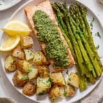 Pesto Salmon Sheet Pan Dinner Recipe