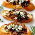Caramelized Onion Crostini with Fig Jam and Blue Cheese Recipe