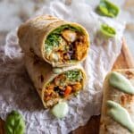 Fajita Chicken and Avocado Ranch Salad Wraps Recipe