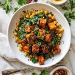 Spicy Chickpeas and Sweet Potato Spinach Sauté Recipe