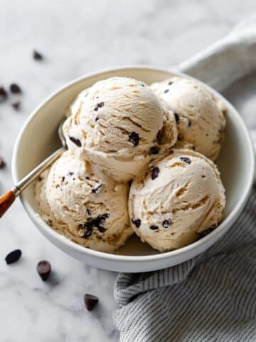 Cottage Cheese Ice Cream with Honey, Peanut Butter, and Chocolate Chips Recipe