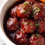 Sticky BBQ Slow Cooker Meatballs Recipe