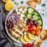 Greek Chicken Bowls with Tzatziki and Fresh Veggies Recipe