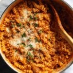One Pot Creamy Tomato Beef Pasta Recipe
