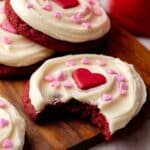 Red Velvet Cookie Cups with Cream Cheese Frosting Recipe