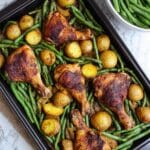 Sheet Pan Chicken Thighs with Roasted Potatoes and Green Beans Recipe