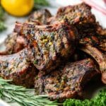 Greek Lemon Herb Lamb Loin Chops Recipe