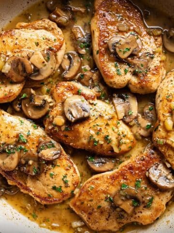 Chicken Scaloppini with Mushroom-Lemon Sauce Recipe