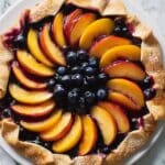 Honey Vanilla Peach Blueberry Galette Recipe