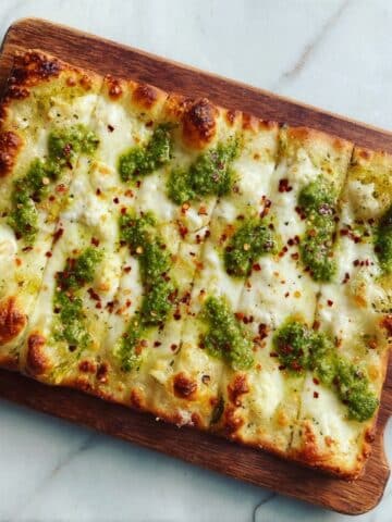 Cottage Cheese Pesto Pizza Recipe