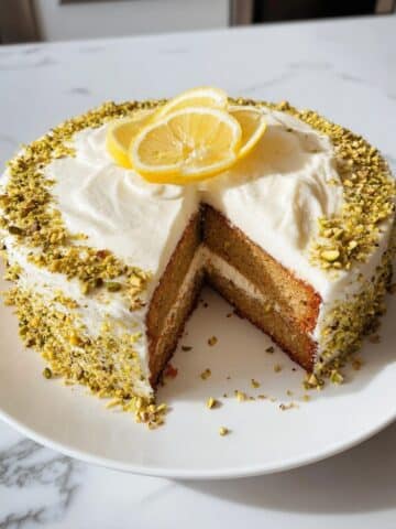 Lemon Pistachio Cake with Mascarpone Frosting Recipe