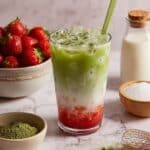 Iced Strawberry Matcha Latte Recipe